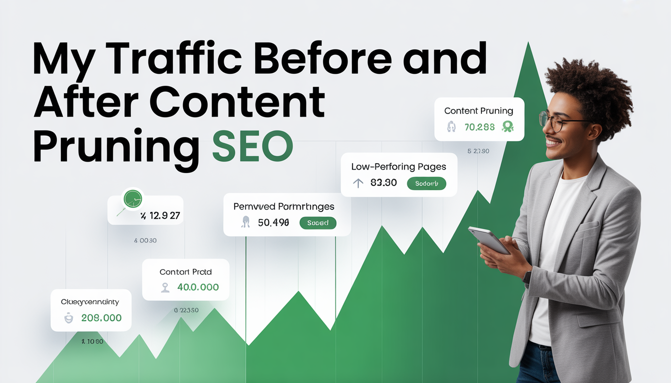 My Traffic Before and After Content Pruning SEO